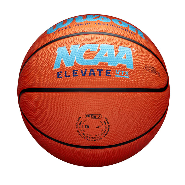Wilson Basketball, NCAA Elevate VTX, Outdoor and Indoor, Total Grip Technology, Size: 6, Orange/Blue