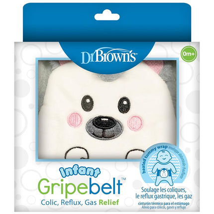Ceinture chauffante Dr. Brown's Infant Gripebelt pour bébé, apaise le ventre de bébé avec une chaleur douce et une compression, hérisson, 0m+