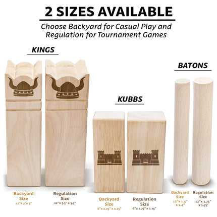 GoSports Regulation Size Kubb Viking Clash Toss Game Set for Kids & Adults