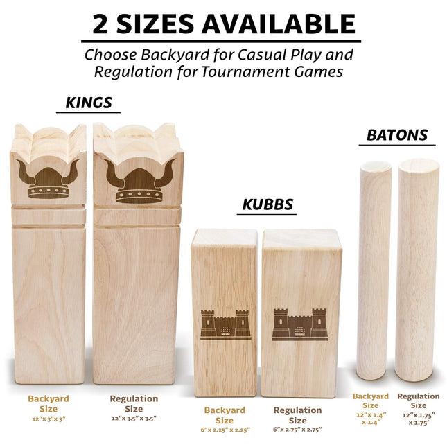 GoSports Regulation Size Kubb Viking Clash Toss Game Set for Kids & Adults