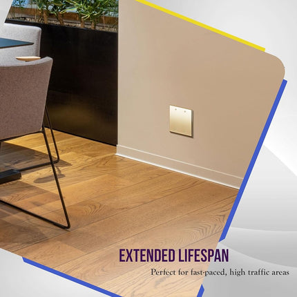 ENERLITES Placa de pared metálica para dispositivo en blanco, acero inoxidable resistente a la corrosión, tamaño 2 módulos 4.50" x 4.57", acero inoxidable 201, 7702-PB, latón pulido, oro