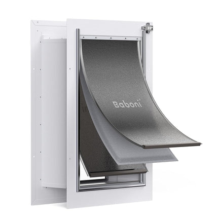 Baboni 3-Flap Pet Door for Wall, Steel Frame and T