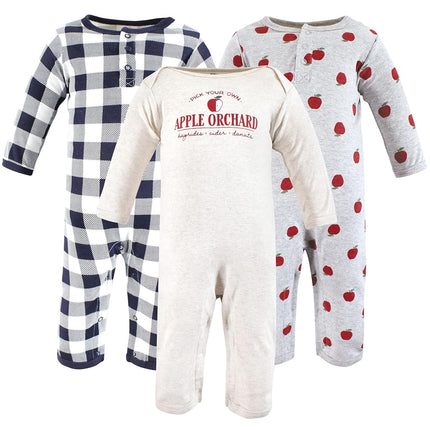 Hudson Baby baby-girls Cotton Coveralls, Apple Orchard, 6-9 Months