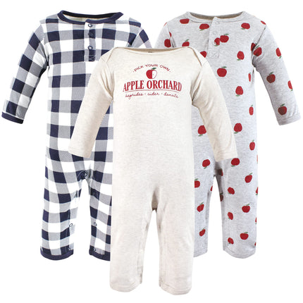 Hudson Baby baby-girls Cotton Coveralls, Apple Orc