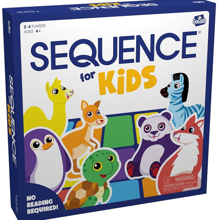 SEQUENCE for Kids - The 'No Reading Required' Strategy Game | Match 4 Symbols in a Row to Win! | Kids Board Games | 2-4 Players Ages 4+