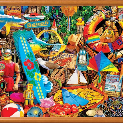 MasterPieces - 1000 Piece Jigsaw Puzzle, Beach Time Flea Market, Fun for Adults, Family, Kids, Non-Glare Finish, 19.25" x 26.75"