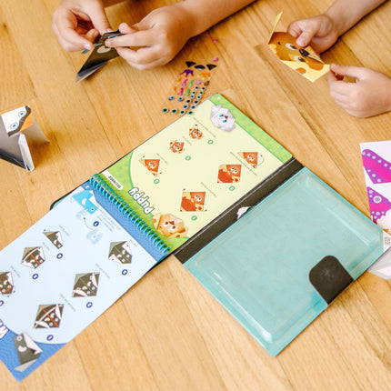 Melissa & Doug Kit de loisirs créatifs Origami Animaux en déplacement – 38 autocollants, 40 feuilles de papier origami
