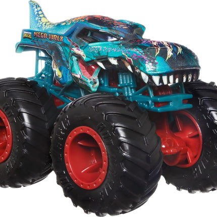 Monster Trucks, camiones de juguete Monster Trucks a escala 1:64, juego de 4, ruedas gigantes, personajes favoritos y diseños geniales