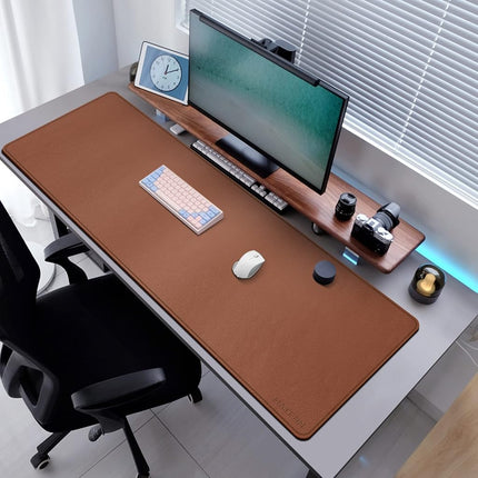 MAIDERN 140 x 60cm Cork & Leather Desk Pad, Large XXL Desk Mat, Full Desk Mouse Pad, Dual Sided Desk Pad, Desk Pad Protector for Gaming Home Office (Brown)
