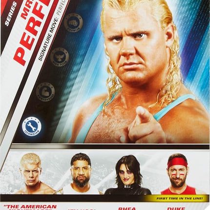 Mattel WWE Mr. Perfect Action Figure, Main Event Series #153 6-inch Collectible with 10 Articulation Points & Life-Like Look