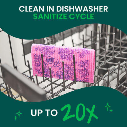Paños de esponja Scotch-Brite, reutilizables, absorbentes y decorativos, toallitas aptas para lavavajillas, ideales para utensilios de cocina antiadherentes, azulejos, encimeras, espejos y grifos, 2 paños de cocina