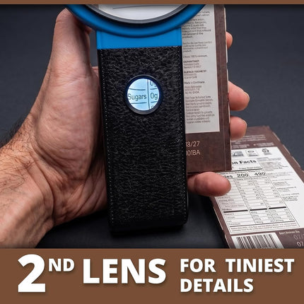 Vision Aid 30x Hands-Free Magnifier with Ultra Bright LED and Case - Loupe Magnifying Glass Stand for Reading Jewelry Coins Watch Hobby Crafts Close Work