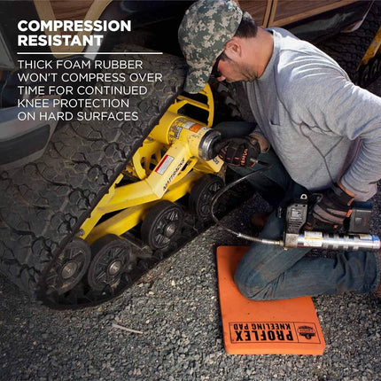 Ergodyne ProFlex 380 Kneeling Pad, Foam Knee Cushion, Water Resistant Kneeling Mat, 14" x 21" x 1", Orange, Standard