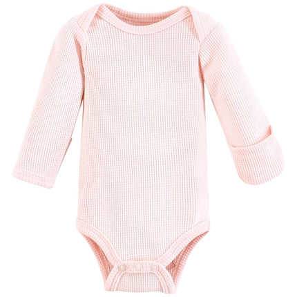 Hudson Baby Unisex Thermal Preemie Layette Set 4pc Long Sleeve Outfit, Navy Toile, Preemie