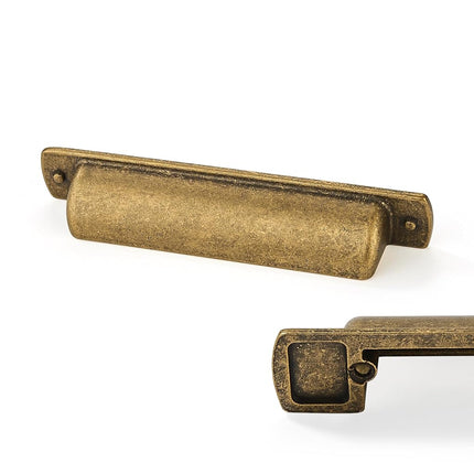 CABDM 10 Pack Brass Cup Pulls 3-3/4"(96mm) Center 