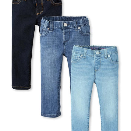 The Children's Place,baby-girls,And Toddler Girls Super Skinny Jeans,Blueberry Wash/Lt Blue Jay Wash/Md Royal Blue Wash 3 Pack,3T