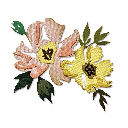 Sizzix Thinlits Die 665209 Brushstroke Flowers #1 