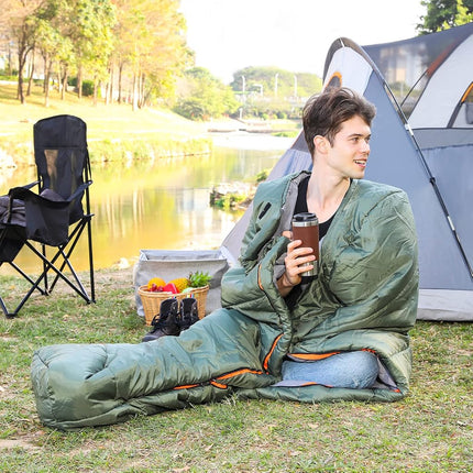 Amazon Basics 3-Season -7 Degree C Mummy Sleeping Bag for Camping and Hiking, Olive Green