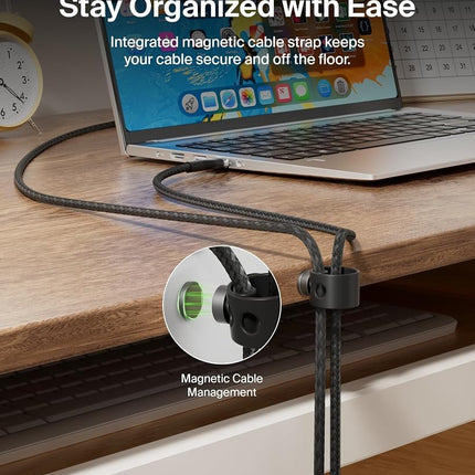 Belkin BoostCharge Pro Flex Braided USB-C to USB-A Cable (1M/3.3FT) USB-IF Certified Fast Charging Cable for iPhone 17, iPhone 17 Pro, iPad, Galaxy S25, Note, Pixel, Nintendo Switch 2 & More - Black