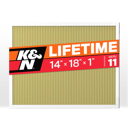 K&N 14X18X1 HVAC Furnace Air Filter, Lasts a Lifet