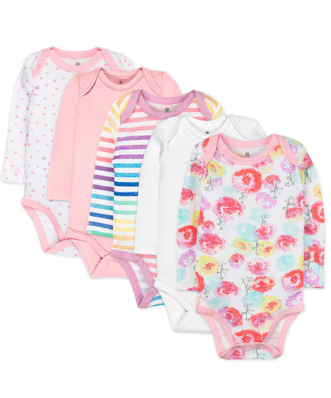 HonestBaby Boys and Girls 5-Pack Organic Cotton Lo