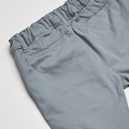 The Children's Place Pantalones Cortos Chinos Ajustados para Niño, Gris Fin, Talla 10