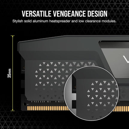 CORSAIR VENGEANCE DDR5 32GB (2x16GB) DDR5 Up to 6000MHz CL36 AMD EXPO Intel XMP iCUE Compatible Computer Memory – Grey (CMK32GX5M2E6000Z36)