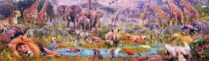Buffalo Games - Panoramic Series - Jan Patrik Krasny - Africa Panoramic - 750 Piece Jigsaw Puzzle for Adults - Challenging Puzzle Perfect for Game Nights - Finished Size is 38.25 x 11.25