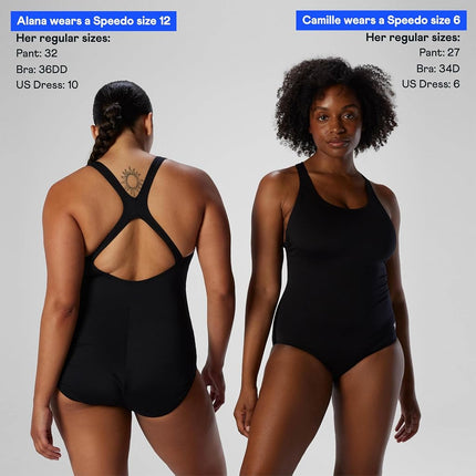 Speedo Women's Swimsuit One Piece Endurance Ultraback Solid Contemporary Cut