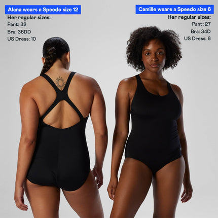 Speedo Traje de Baño de una Pieza para Mujer Endurance Ultraback Corte Contemporáneo Liso