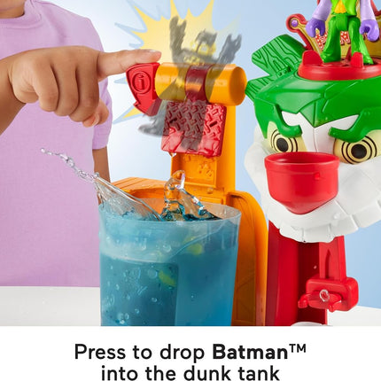 Imaginext DC Super Friends Batman Toy The Joker Funhouse Playset Color Changers with 2 Figures & Accessories for Ages 3+ Years,HMX55