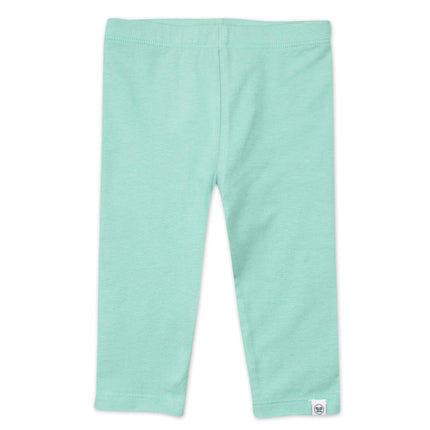 HonestBaby Multipack Leggings Skinny, Flare and Cargo Pants Organic Cotton for Infant Baby Girls, Toddlers, Little Kids, Green Ombre, 24 Months
