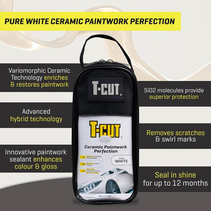 T-Cut 365 Paintwork Perfection, Car Polish and Restorer Kit, Pure White