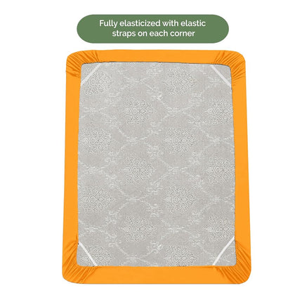 Elegant Comfort 1500 Premium Hotel Quality 18-21 Inches Deep - Extra Deep Pocket Single Fitted Sheet for High Mattress, Luxury and Softest, Smart Pocket - Wrinkle Free, California King, Orange