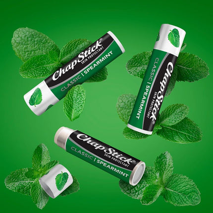 ChapStick Classic Skin Protectant Lip Balm, Spearmint Flavor, 1 Count (Pack of 12)