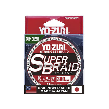 Yo-Zuri Super Braid 300 Yard Spool Dark Green 10LB