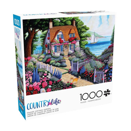 Buffalo Games - Country Life - Joseph Holodook - Seaside Cottage Garden - 1000 Piece Jigsaw Puzzle for Adults Challenging Puzzle Perfect for Game Nights