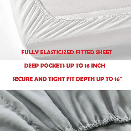 Elegant Comfort Luxurious Bed Sheets Set on Amazon 1500 Thread Count Wrinkle,Fade and Stain Resistant 4-Piece Bed Sheet Set, Deep Pocket, King Aqua Blue