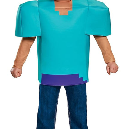 Minecraft Steve Costume for Boys, Halloween Costumes For Boys Size L