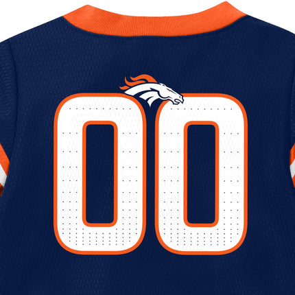 NFL Denver Broncos Team Jersey Bodysuit, blue/orange/white Denver Broncos, 6-12 Months