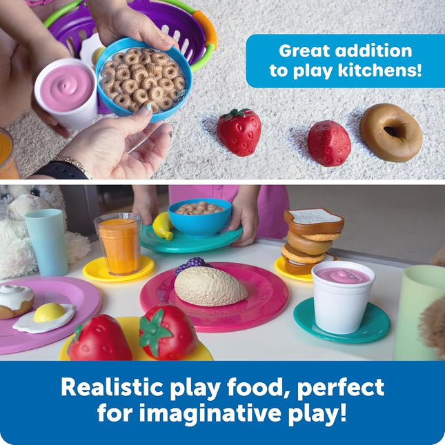 Learning Resources New Sprouts Breakfast Basket, Pretend Play Toy for Toddlers, Preschool Learning Toys, Kitchen Play Toys for Kids