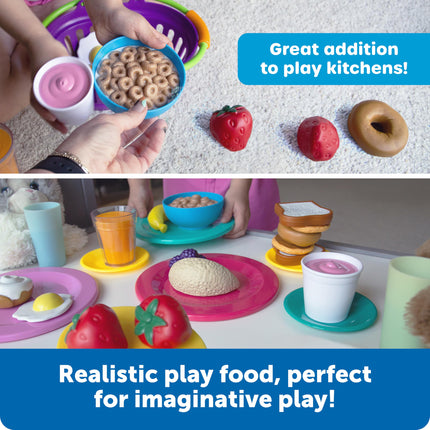 Learning Resources New Sprouts Breakfast Basket, Pretend Play Toy for Toddlers, Preschool Learning Toys, Kitchen Play Toys for Kids