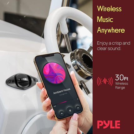 Pyle 4 Channel Marine Amplifier - 1200W RMS Bluetooth Waterproof Boat Amp