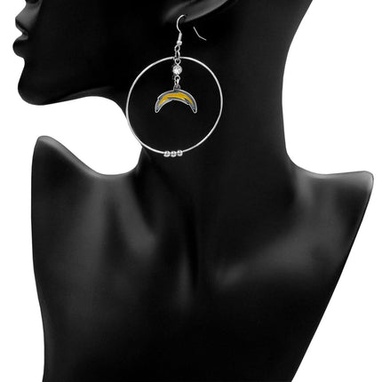 NFL San Diego Chargers Hoop Earrings, 2-Inch