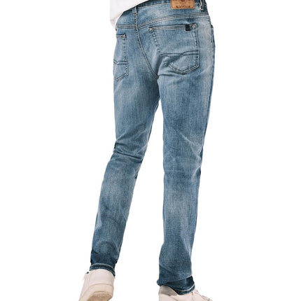 Buffalo David Bitton Men's Slim Ash Jeans, Authentic and Sanded Indigo, 27W x 30L