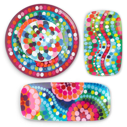 French Bull 9" Melamine Dinnerware Colorful Salad, Side Plate - Bindi