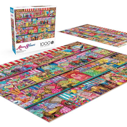 Buffalo Games - Aimee Stewart - Sweet Shoppe - Rompecabezas de 1000 Piezas para Adultos, Desafiante y Perfecto para Noches de Juegos - El Tamaño del Rompecabezas Terminado es de 26.75 x 19.75