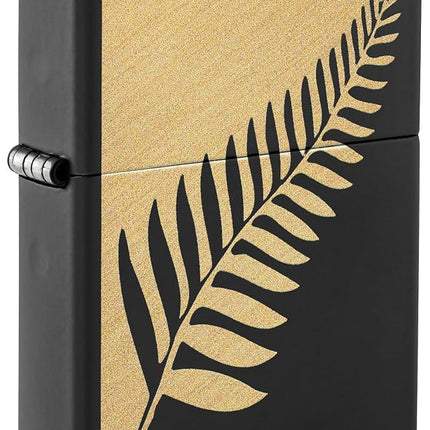 Zippo Zen Flora Design Lighter, Black Matte