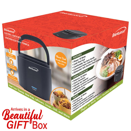 Brentwood 110V 50W 0.6L Portable Leakproof Electric Lunch Box Food Warmer (Blue)