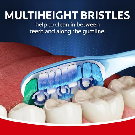 Colgate 360 Whole Mouth Clean Toothbrush, Adult Soft Toothbrushes, 5 Pack